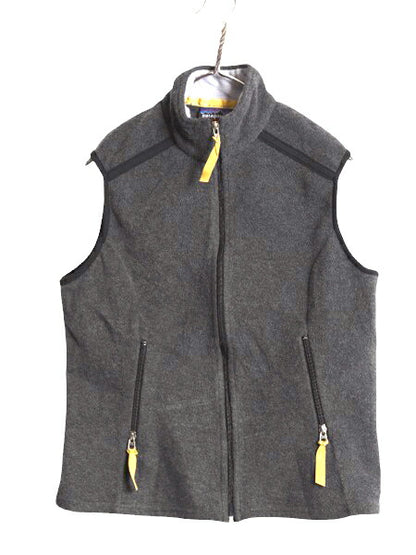 00s USA製 00年製 パタゴニア シンチラ フリース ベスト レディース L 古着 Patagonia アウトドア フルジップ 重ね着 前開き ハイネック 灰