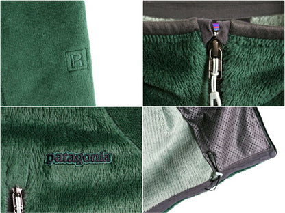 14年製 パタゴニア R4 ジャケット メンズ M 古着 Patagonia フルジップ 毛足 フリース アウトドア ブルゾン ハイネック レギュレーター 緑