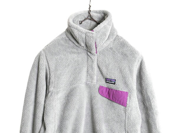 14年製 パタゴニア リツール スナップT プルオーバー ジャケット レディース XS / Patagonia フリース アウトドア ブルゾン ハイネック 灰