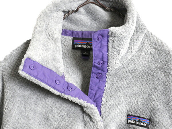 15年製 パタゴニア リツール スナップT プルオーバー ジャケット レディース L / Patagonia フリース アウトドア ブルゾン ハイネック 灰