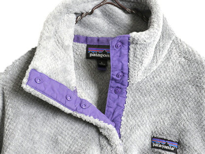 15年製 パタゴニア リツール スナップT プルオーバー ジャケット レディース L / Patagonia フリース アウトドア ブルゾン ハイネック 灰
