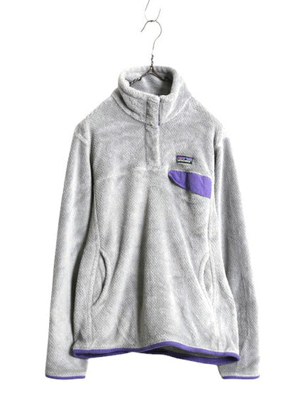 15年製 パタゴニア リツール スナップT プルオーバー ジャケット レディース L / Patagonia フリース アウトドア ブルゾン ハイネック 灰