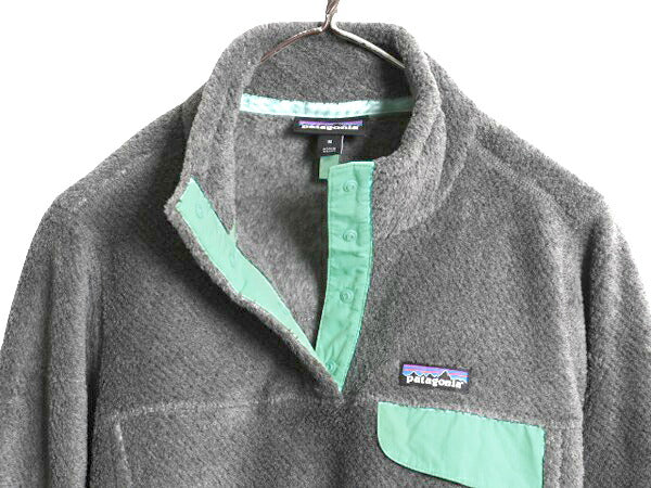18年製 パタゴニア リツール スナップT プルオーバー ジャケット レディース М 古着 Patagonia フリース アウトドア ブルゾン ハイネック