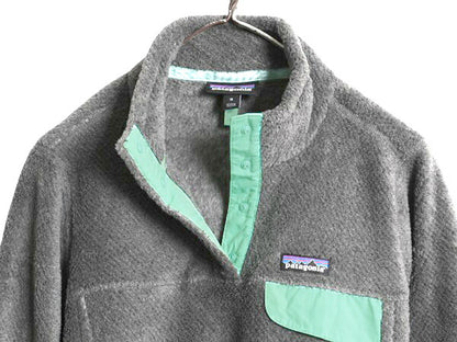 18年製 パタゴニア リツール スナップT プルオーバー ジャケット レディース М 古着 Patagonia フリース アウトドア ブルゾン ハイネック
