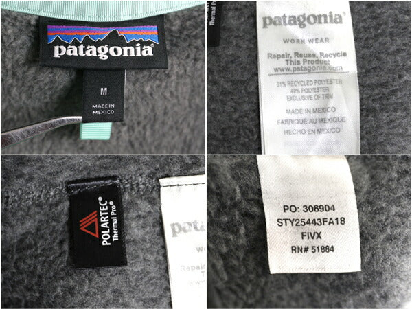 18年製 パタゴニア リツール スナップT プルオーバー ジャケット レディース М 古着 Patagonia フリース アウトドア ブルゾン ハイネック