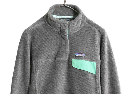 18年製 パタゴニア リツール スナップT プルオーバー ジャケット レディース М 古着 Patagonia フリース アウトドア ブルゾン ハイネック