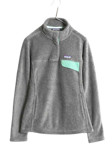18年製 パタゴニア リツール スナップT プルオーバー ジャケット レディース М 古着 Patagonia フリース アウトドア ブルゾン ハイネック