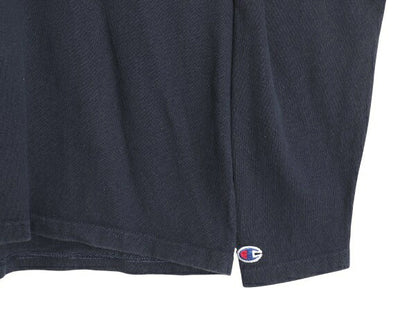 90s USA製 チャンピオン フード パーカー メンズ M / オールド ヘビーウェイト フード付き 長袖 Tシャツ ロンT プルオーバー 紺 スクリプト