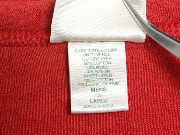 80s USA製 エルエルビーン ヘンリーネック 長袖 Tシャツ メンズ L 古着 ヴィンテージ ロンT アンダーシャツ ロングスリーブ 2レイヤー 厚手