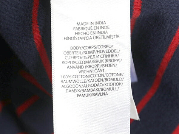 ポロ ラルフローレン ハーフジップ ボーダー 長袖 Tシャツ キッズ XL メンズ S / ロンT スムース コットン ハイネック ツートン カットソー