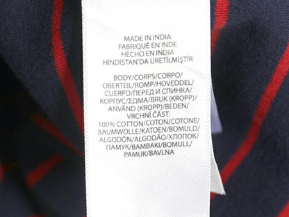 ポロ ラルフローレン ハーフジップ ボーダー 長袖 Tシャツ キッズ XL メンズ S / ロンT スムース コットン ハイネック ツートン カットソー
