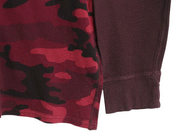ポロ ラルフローレン 迷彩 切替 長袖 サーマル Tシャツ メンズ XXL 古着 カモフラ ロンT ロングスリーブ カットソー ワッフル 大きいサイズ