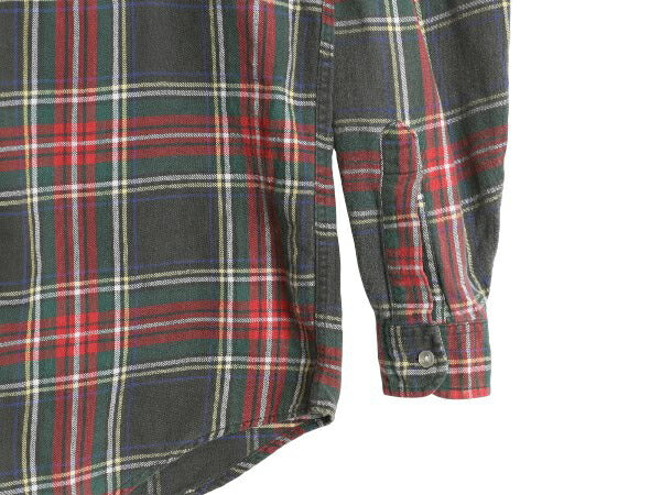80s USA製 エルエルビーン チェック 長袖 フランネル シャツ レディース M 程/ ヴィンテージ コットン 長袖シャツ ネルシャツ マルチカラー