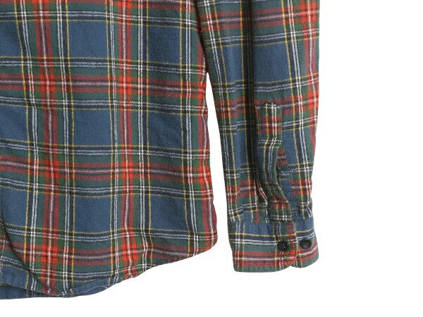 エルエルビーン チェック 長袖 ボタンダウン フランネル シャツ メンズ M 古着 長袖シャツ BD ネルシャツ コットン マルチカラー ゆったり