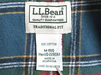 エルエルビーン チェック 長袖 ボタンダウン フランネル シャツ メンズ M 古着 長袖シャツ BD ネルシャツ コットン マルチカラー ゆったり