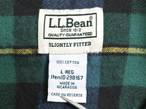 エルエルビーン チェック 長袖 ボタンダウン フランネル シャツ メンズ L 古着 BD 長袖シャツ ネルシャツ コットン マルチカラー ゆったり