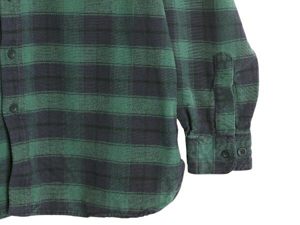エルエルビーン シャモア クロス 長袖 シャツ メンズ L 古着 長袖シャツ ネルシャツ ヘビーウェイト コットン ブラックウォッチ チェック