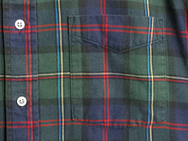80s USA製 エルエルビーン チェック 長袖 ボタンダウン フランネル シャツ メンズ L / 古着 ヴィンテージ コットン 長袖シャツ ネルシャツ