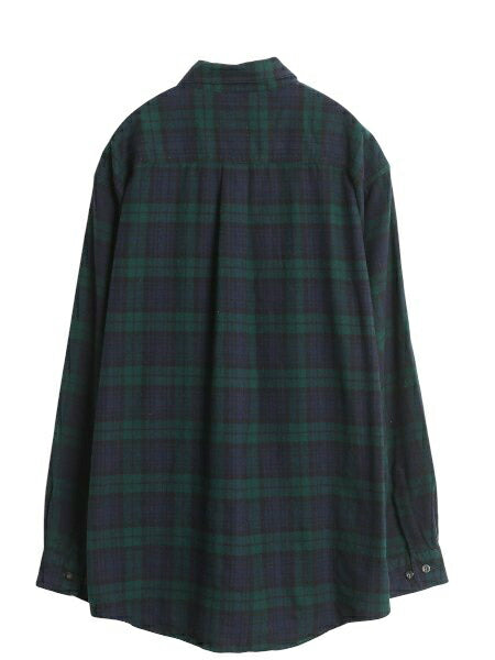 00s エルエルビーン 長袖 ボタンダウン フランネル シャツ メンズ XL / 古着 オールド ネルシャツ ブラックウォッチ チェック 大きいサイズ