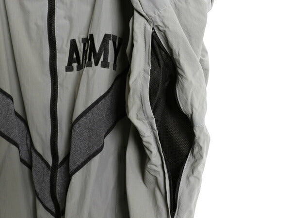 90s 米軍実物 US ARMY ナイロン トレーニング ジャケット SMALL SHORT 99年製 オールド ミリタリー IPFU 軍物 ブルゾン ジャンパー グレー