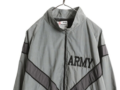 00s 米軍実物 US ARMY ACU 迷彩 リフレクター ナイロン トレーニング ジャケット MEDIUM REGULAR / 05年製 オールド ミリタリー IPFU 軍物