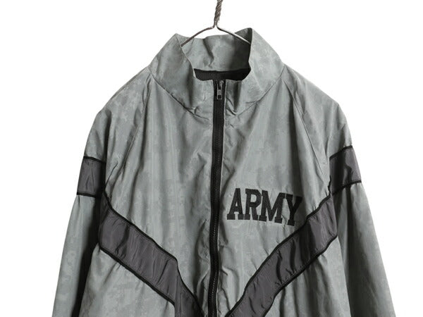 米軍実物 US ARMY ACU 迷彩 リフレクター ナイロン トレーニング ジャケット MEDIUM REGULAR / 古着 09年製 ミリタリー ブルゾン IPFU 軍物