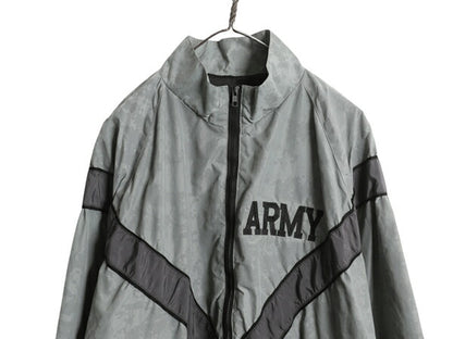 米軍実物 US ARMY ACU 迷彩 リフレクター ナイロン トレーニング ジャケット MEDIUM REGULAR / 古着 09年製 ミリタリー ブルゾン IPFU 軍物