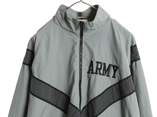 00s 米軍実物 US ARMY ナイロン トレーニング ジャケット X-LARGE SHORT / 03年製 オールド ミリタリー IPFU 軍物 大きいサイズ ジャンパー