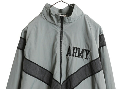 00s 米軍実物 US ARMY ナイロン トレーニング ジャケット X-LARGE SHORT / 03年製 オールド ミリタリー IPFU 軍物 大きいサイズ ジャンパー