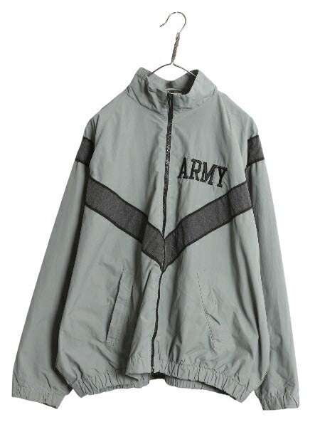 00s 米軍実物 US ARMY ナイロン トレーニング ジャケット X-LARGE SHORT / 03年製 オールド ミリタリー IPFU 軍物 大きいサイズ ジャンパー