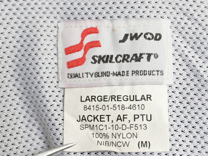 米軍実物 US AIR FORCE ナイロン トレーニング ジャケット LARGE REGULAR / 10年製 ミリタリー エアフォース 軍物 ジャンパー ブルゾン 青