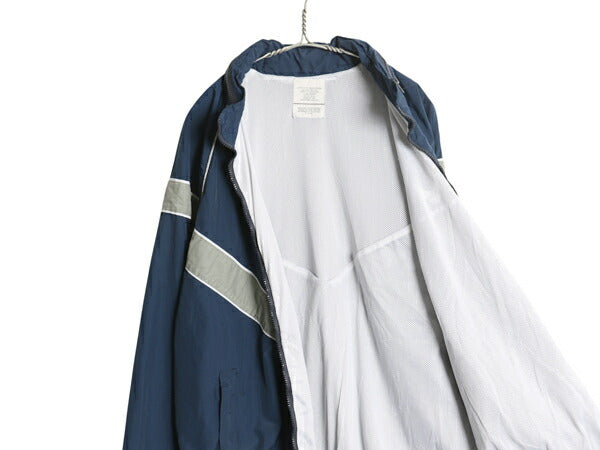 00s 米軍実物 US AIR FORCE ナイロン トレーニング ジャケット X-LARGE REGULAR / 05年製 オールド ミリタリー 軍物 USAF 大きいサイズ 青