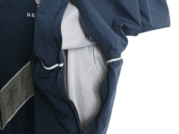 00s 米軍実物 US AIR FORCE ナイロン トレーニング ジャケット X-LARGE REGULAR / 05年製 オールド ミリタリー 軍物 USAF 大きいサイズ 青
