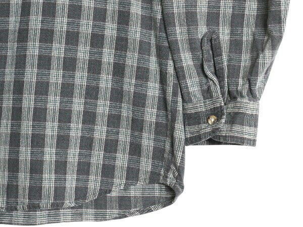 90s ファイブブラザー チェック 長袖 ボタンダウン フランネル シャツ メンズ XL / オールド 長袖シャツ ネルシャツ コットン 大きいサイズ