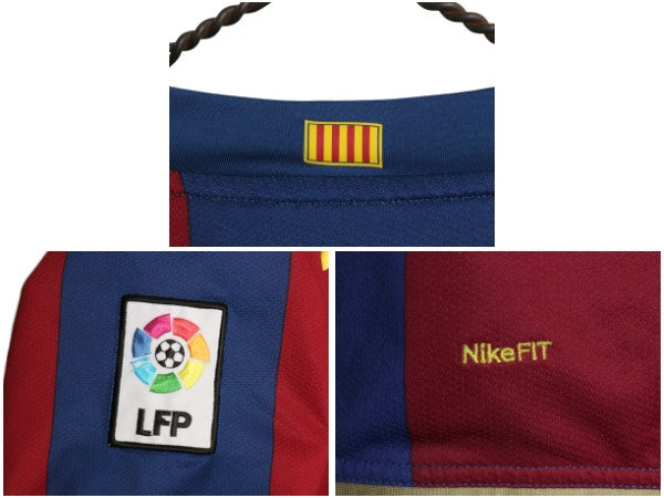 00s ☆ ナイキ バルセロナ サッカー ユニフォーム メンズ L / オールド 07 08 当時物 ラリーガ スペイン ホーム フットボール ストライプ
