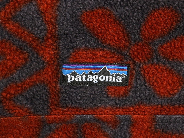 90s USA製 ★ パタゴニア ライトウェイト シンチラ スナップT メンズ XL 95年製 オールド フリース プルオーバー ジャケット ブルゾン 総柄