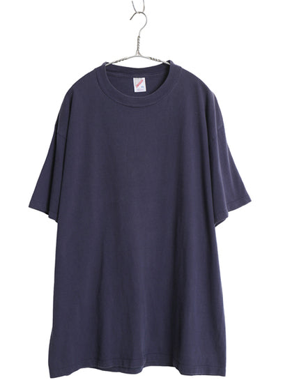 90s USA製 ジャージーズ 無地 半袖 Tシャツ メンズ XL / オールド ヘビーウェイト コットン カットソー ブランク トップス 大きいサイズ 紺