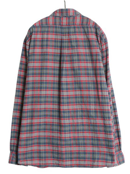 ブルックスブラザーズ 長袖 ボタンダウン フランネル シャツ メンズ XL / 古着 ネルシャツ チェック コットン ポケット付き 大きいサイズ 