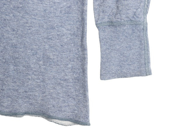 90s USA製 デュオフォールド ヘンリーネック 長袖 Tシャツ メンズ L オールド ロンT 2レイヤー アンダーシャツ 無地 インナー カットソー