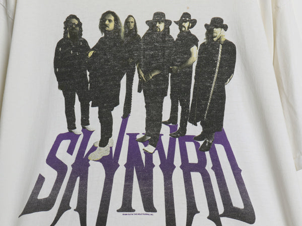 90s USA製 レーナードスキナード 両面 イラスト プリント Tシャツ メンズ XL オールド 当時物 オフィシャル バンド ロック 大きいサイズ 白