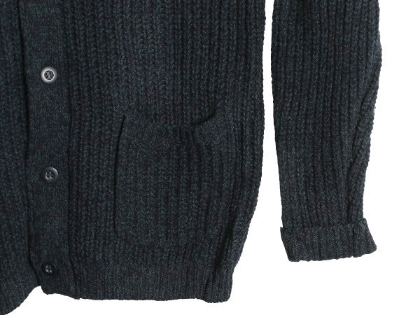 エルエルビーン ショールカラー ニット カーディガン メンズ L / アウトドア ラム ウール セーター 前開き ヘビーウェイト ポケット付き 