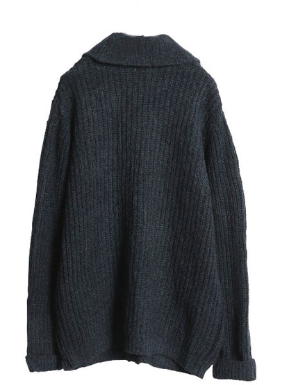 エルエルビーン ショールカラー ニット カーディガン メンズ L / アウトドア ラム ウール セーター 前開き ヘビーウェイト ポケット付き 