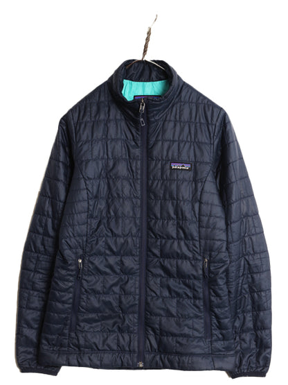パタゴニア ナノ パフ ジャケット レディース XS アウトドア 17年製 中綿 ナイロン キルティング フルジップ パッカブル ブルゾン 軽量 紺