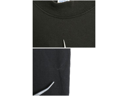 90s USA製 ラッセル モックネック 長袖Tシャツ メンズ XL 古着 オールド ロンT  無地 ヘビーウェイト コットン カットソー 大きいサイズ 黒