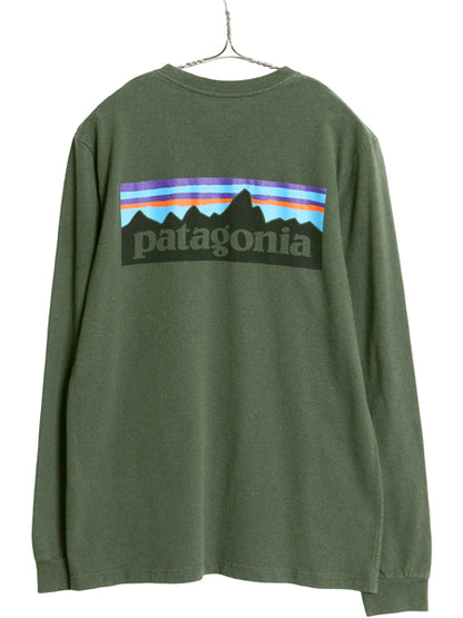 パタゴニア 両面 プリント 長袖 Tシャツ メンズ S / 19年製 アウトドア ロンT ロングスリーブ P6 バックプリント ボックスロゴ カットソー