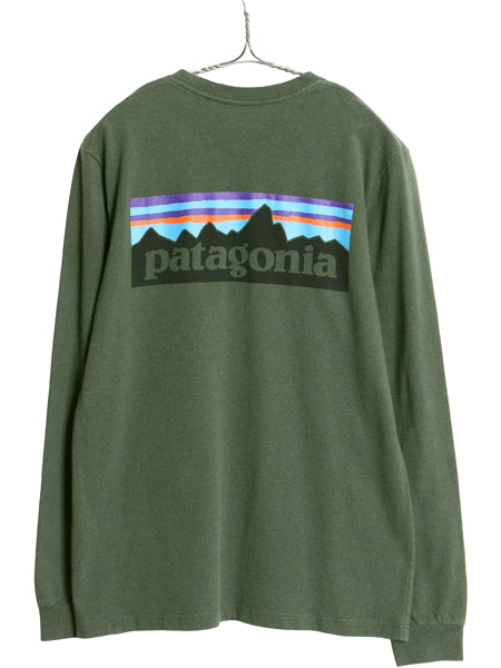 パタゴニア 両面 プリント 長袖 Tシャツ メンズ S / 19年製 アウトドア ロンT ロングスリーブ P6 バックプリント ボックスロゴ カットソー