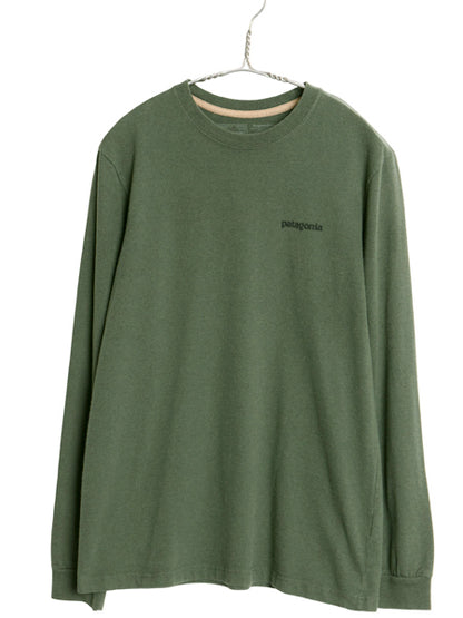 パタゴニア 両面 プリント 長袖 Tシャツ メンズ S / 19年製 アウトドア ロンT ロングスリーブ P6 バックプリント ボックスロゴ カットソー