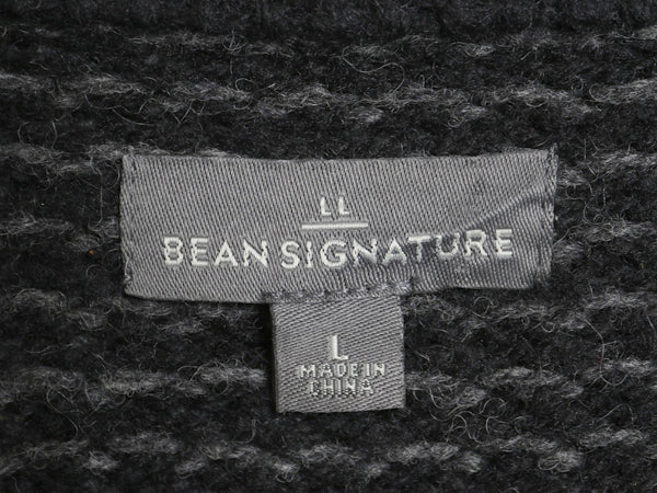 エルエルビーン シグネチャー バースアイ ニット セーター メンズ L アウトドア ウール ノルディック 総柄 ツートン ブラック 灰 ゆったり