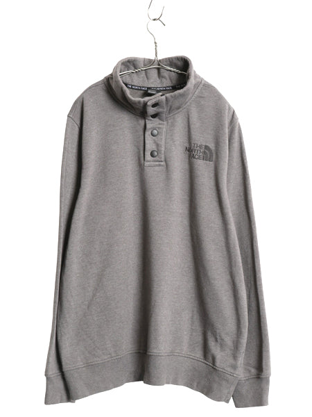 ノースフェイス ハイネック スウェット メンズ XL / アウトドア スナップ トレーナー プルオーバー ワンポイント 裏起毛 大きいサイズ 薄手
