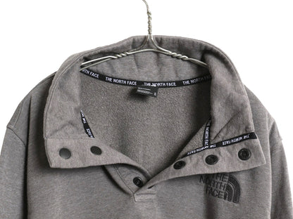 ノースフェイス ハイネック スウェット メンズ XL / アウトドア スナップ トレーナー プルオーバー ワンポイント 裏起毛 大きいサイズ 薄手